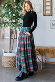 The Finnegan Plaid Maxi Skirt