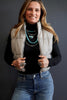 The Liza Slicker Puffer Vest Crop