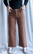 The Wrigley Wide Leg Crops in Espresso