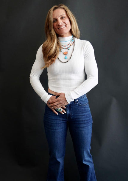 The Valerie Ribbed Crop Turtleneck