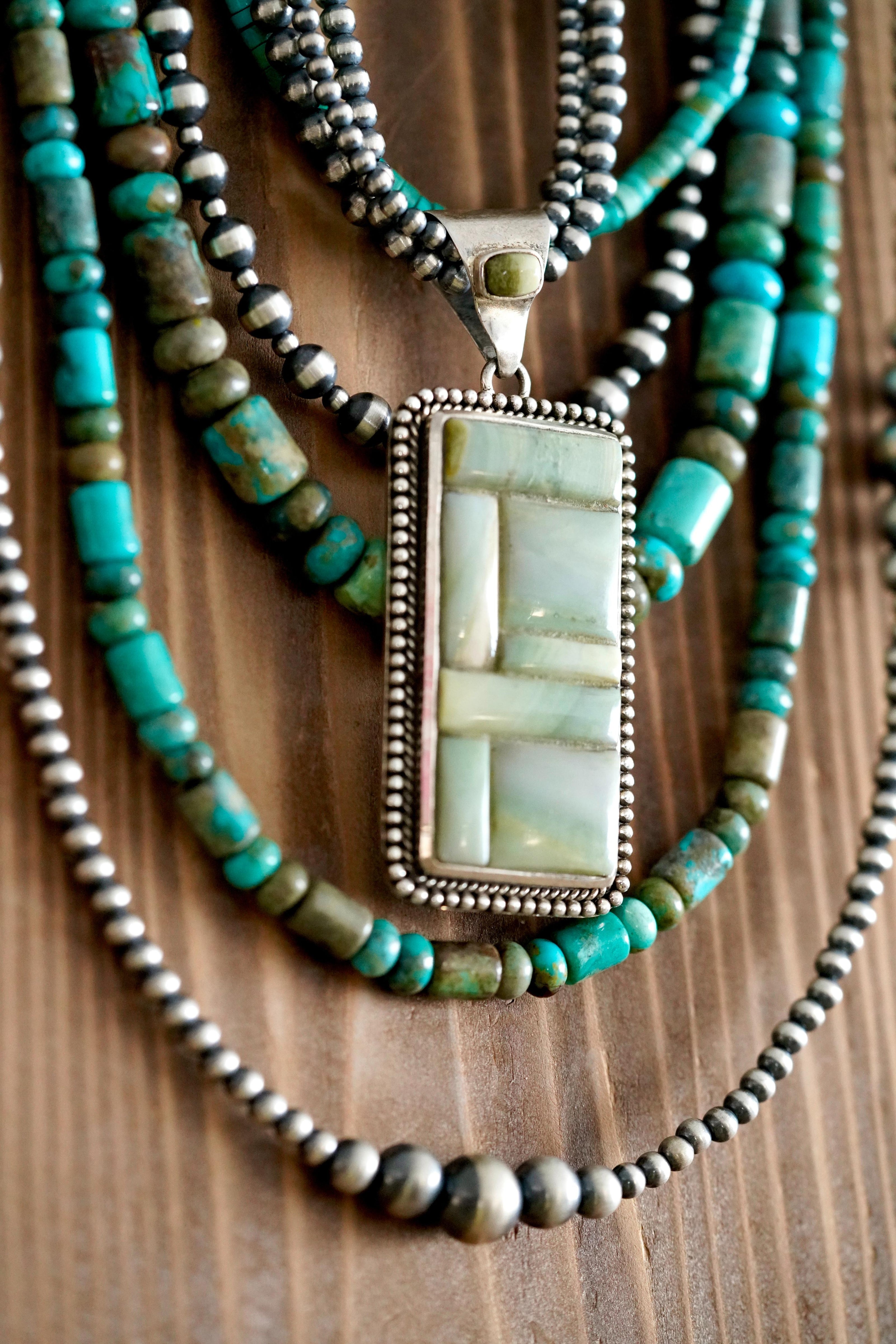 | Revival | The Harbor Stacker Turquoise Necklace | 8 mm Native Made |