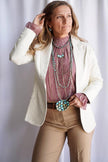 The Lettie Faux Leather Blazer