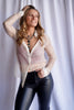 The Miah Blurred Sheer Button Down by Sage the Label