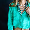 The Little Edie Textured Button Down
