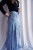 The Batavier Pleated Chambray Wide Leg Leisure Pant