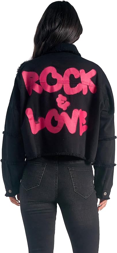 The Rock & Love Graffiti Crop Jacket