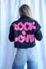 The Rock & Love Graffiti Crop Jacket