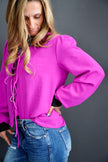 The Adria Tie Front Blouse