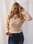 The Ellison Ruffle Crochet Blouse