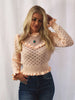 The Ellison Ruffle Crochet Blouse
