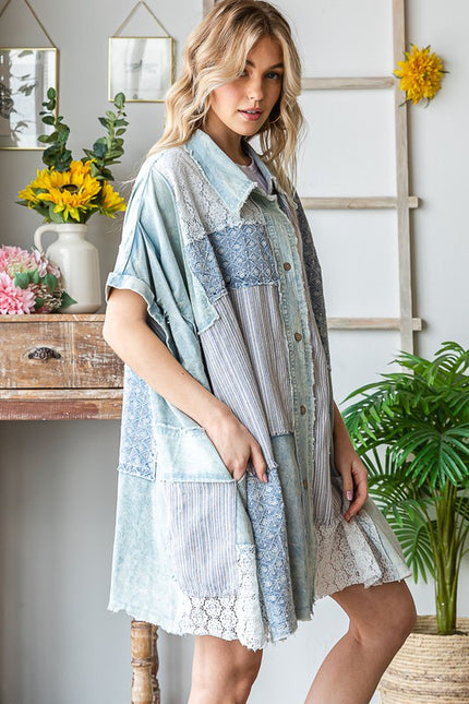 The Solo Ryles Mixed Shirt Dress