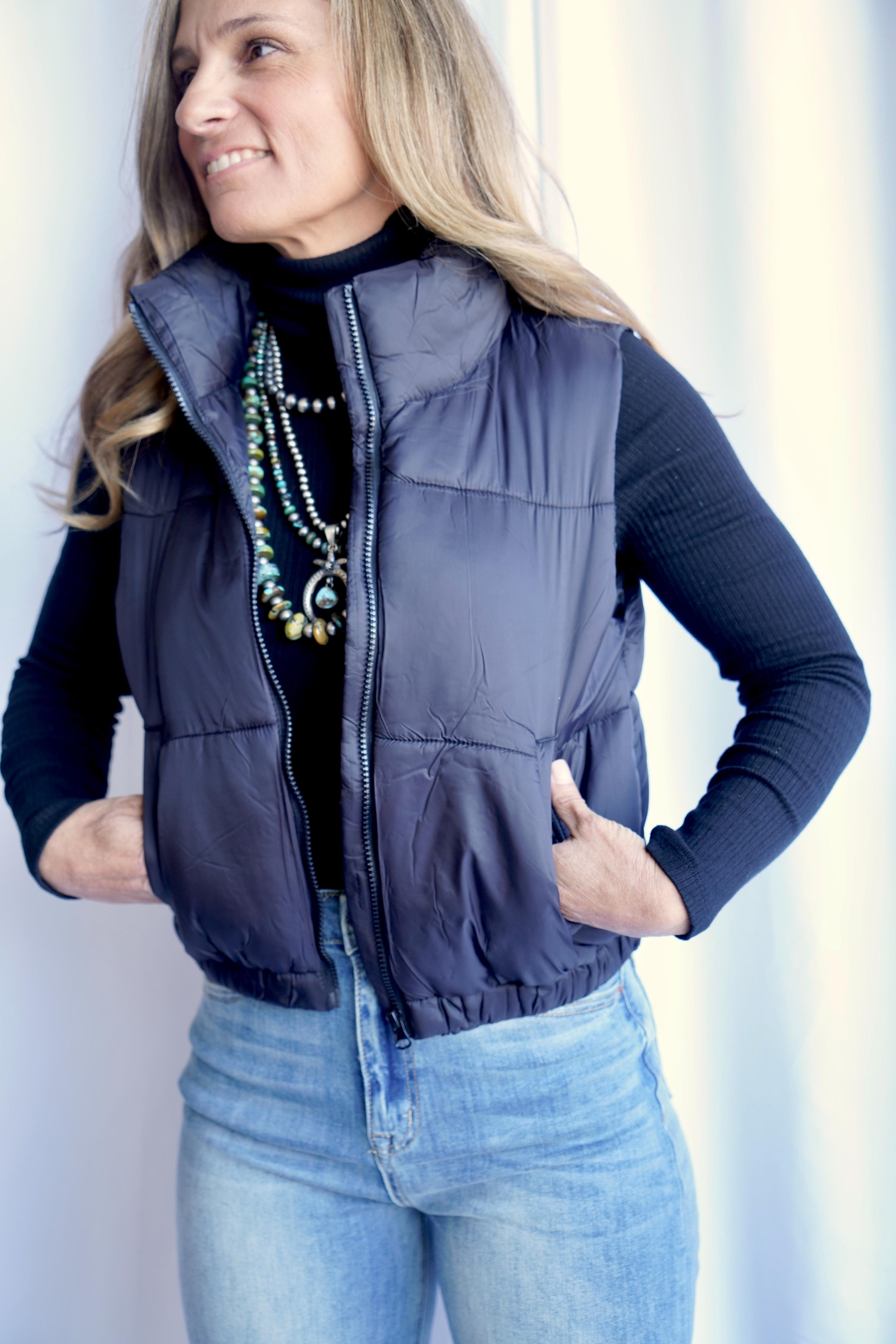 The Thoroughbred Crop Puffer Vest