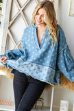 The Star Payson Balloon Sleeve Denim Pullover