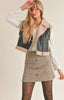 The Express Her Sherpa & Faux Leather Vest