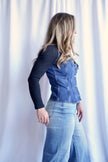 Fitted Denim Vest | in Secretariat | 7 for all Mankind
