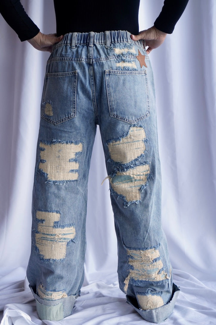 The Brinetta Distressed Denim Pant