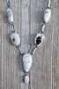 The Belle Haven White Buffalo Lariat Set by Navajo Artist Sara Wells
