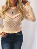 The Ellison Ruffle Crochet Blouse