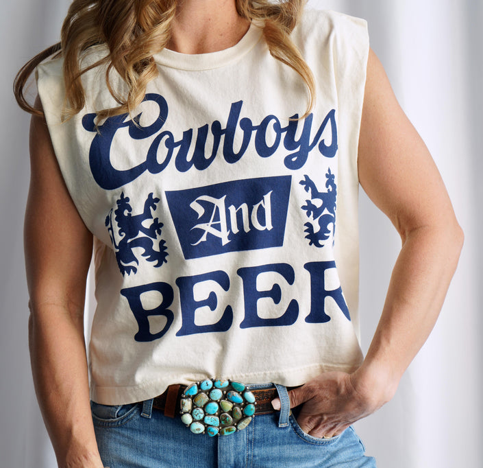 The Cowboys and Beer Muscle Tee