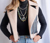 The Express Her Sherpa & Faux Leather Vest