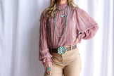 The Canter Crinkle Foil Blouse