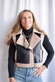 The Express Her Sherpa & Faux Leather Vest