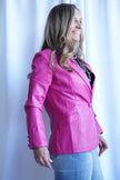 The Lettie Faux Leather Blazer
