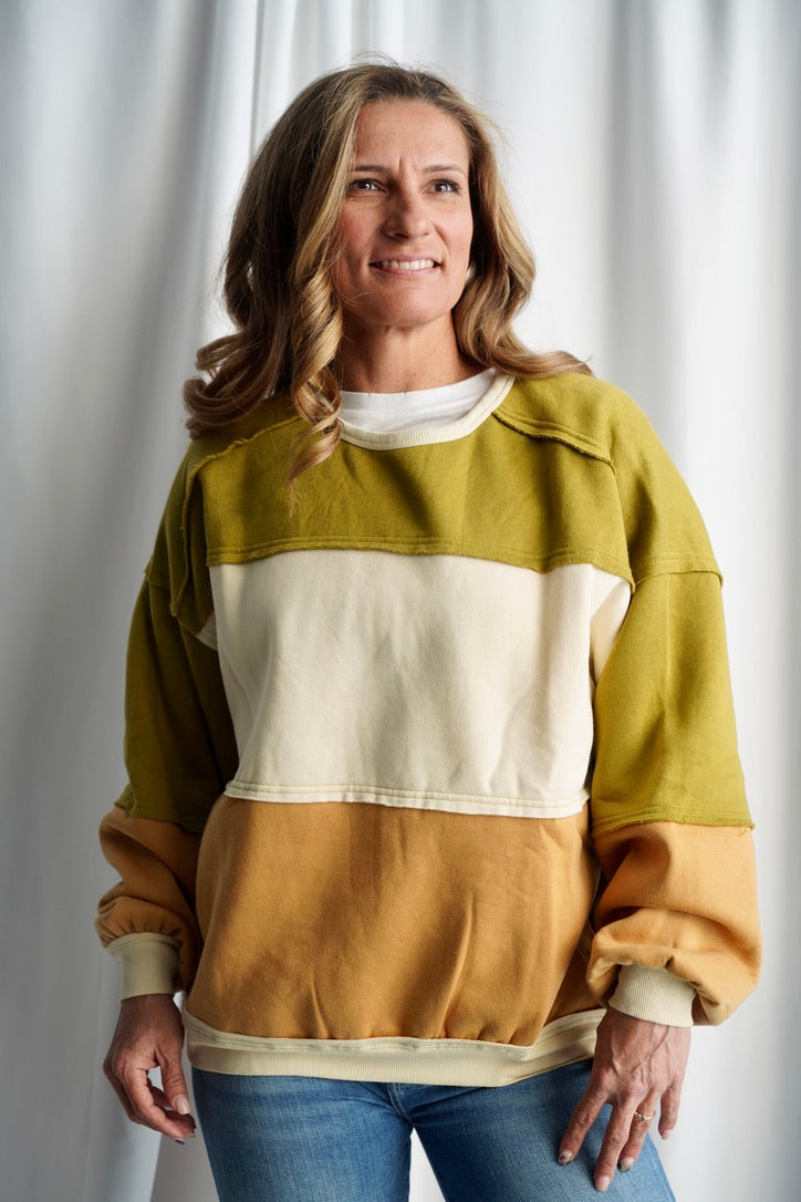 The Wonder Horse Color Blocked Pullover