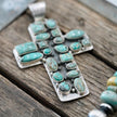 The St. Canute Green Turquoise Cluster Cross
