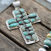 The St. Canute Green Turquoise Cluster Cross