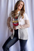 The Miah Blurred Sheer Button Down by Sage the Label