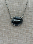 The Barley White Buffalo Bar Necklace by Native Artists Dave and Scott Skeets