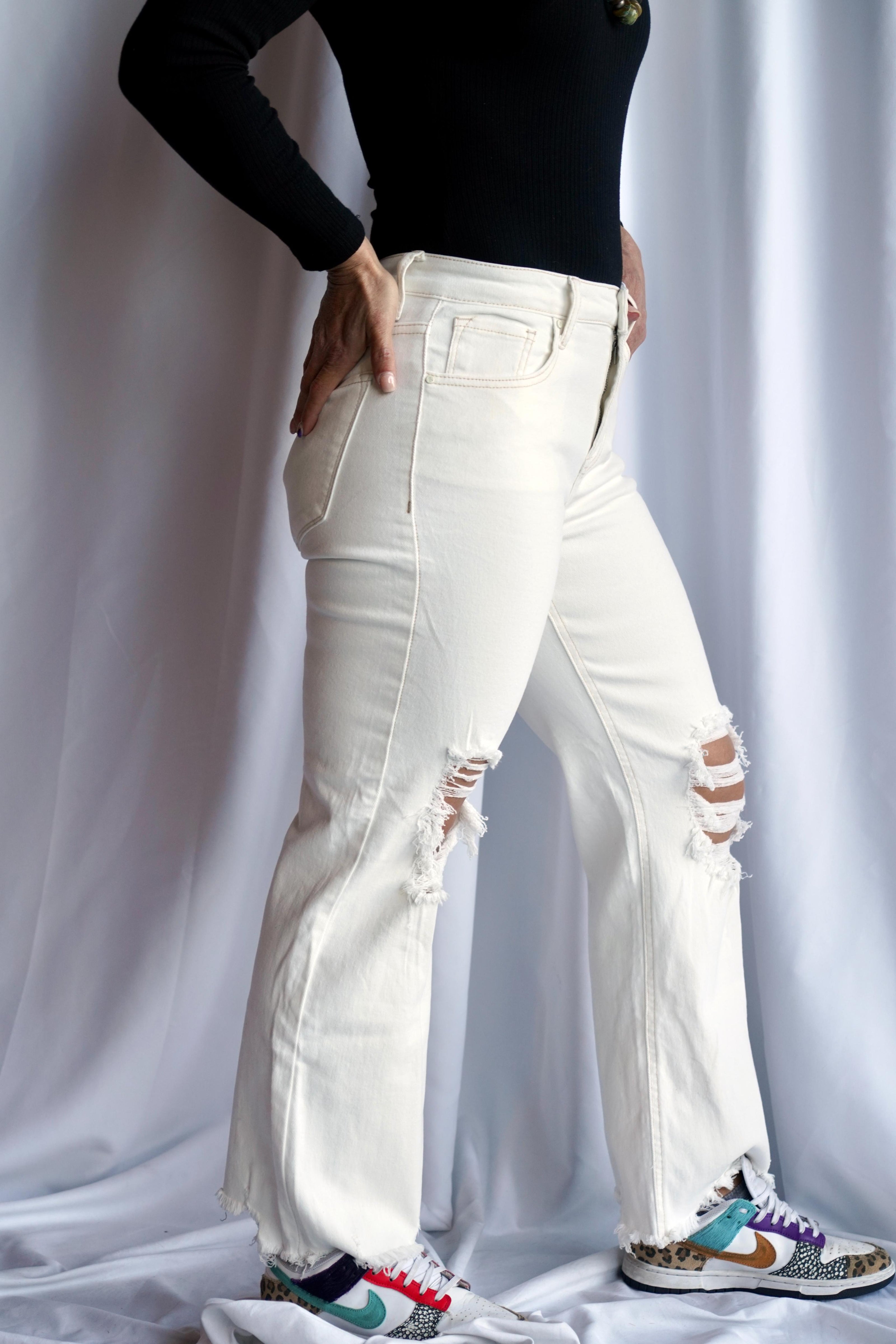 The Miller High Rise Distressed Pant