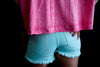 The Lindy Mid Rise Frayed Short