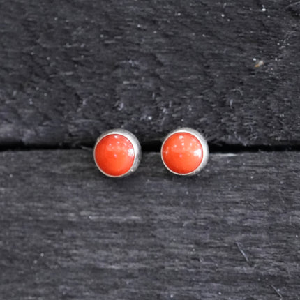 The Benner Mini Coral Studs | Native Made |