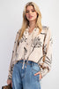 Jac + Co Champagne Printed Flower Top