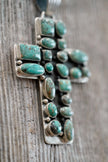 The St. Canute Green Turquoise Cluster Cross