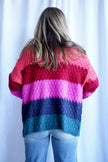 Jac + Co Colleen Striped Multicolor Cardigan