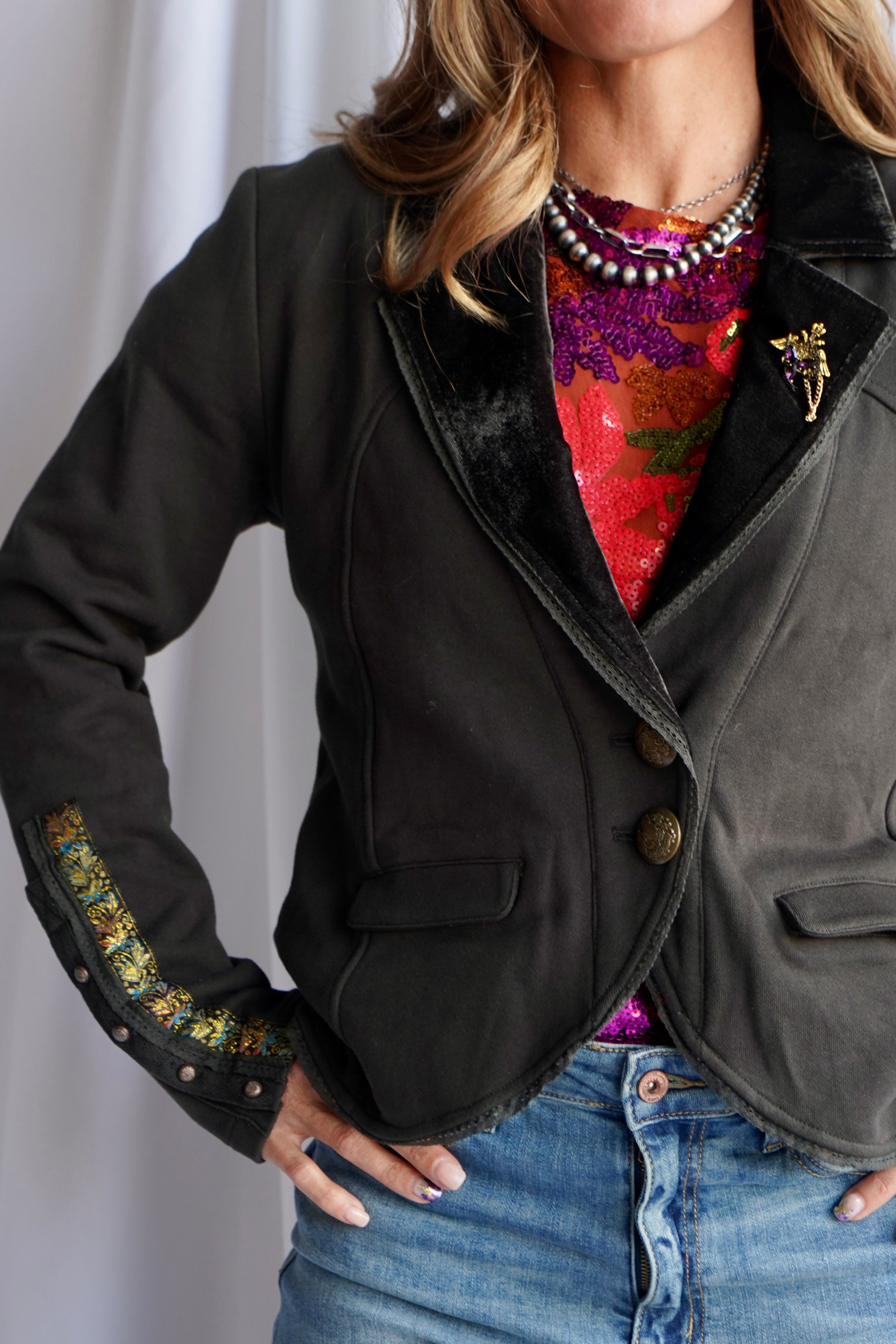 The Colonel Jacket in Vintage Charcoal