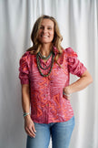Autumn Feels Puff Sleeve Button Down