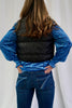 The Chongo Faux Leather Puffer Vest