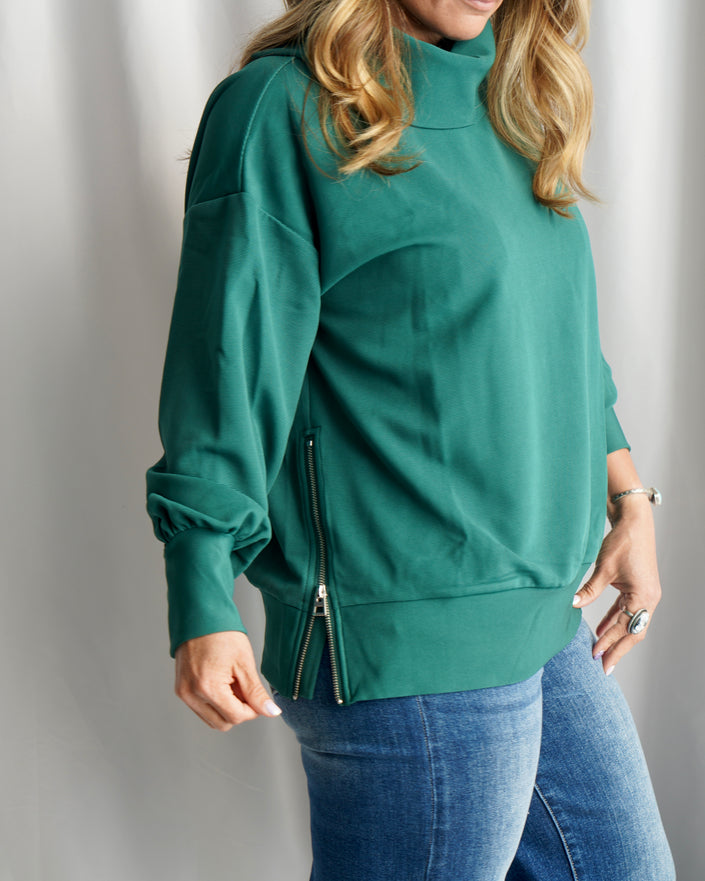 The Sloane Split Turtleneck Pullover