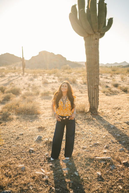 The Trip Floral Smocked Flutter Sleeve