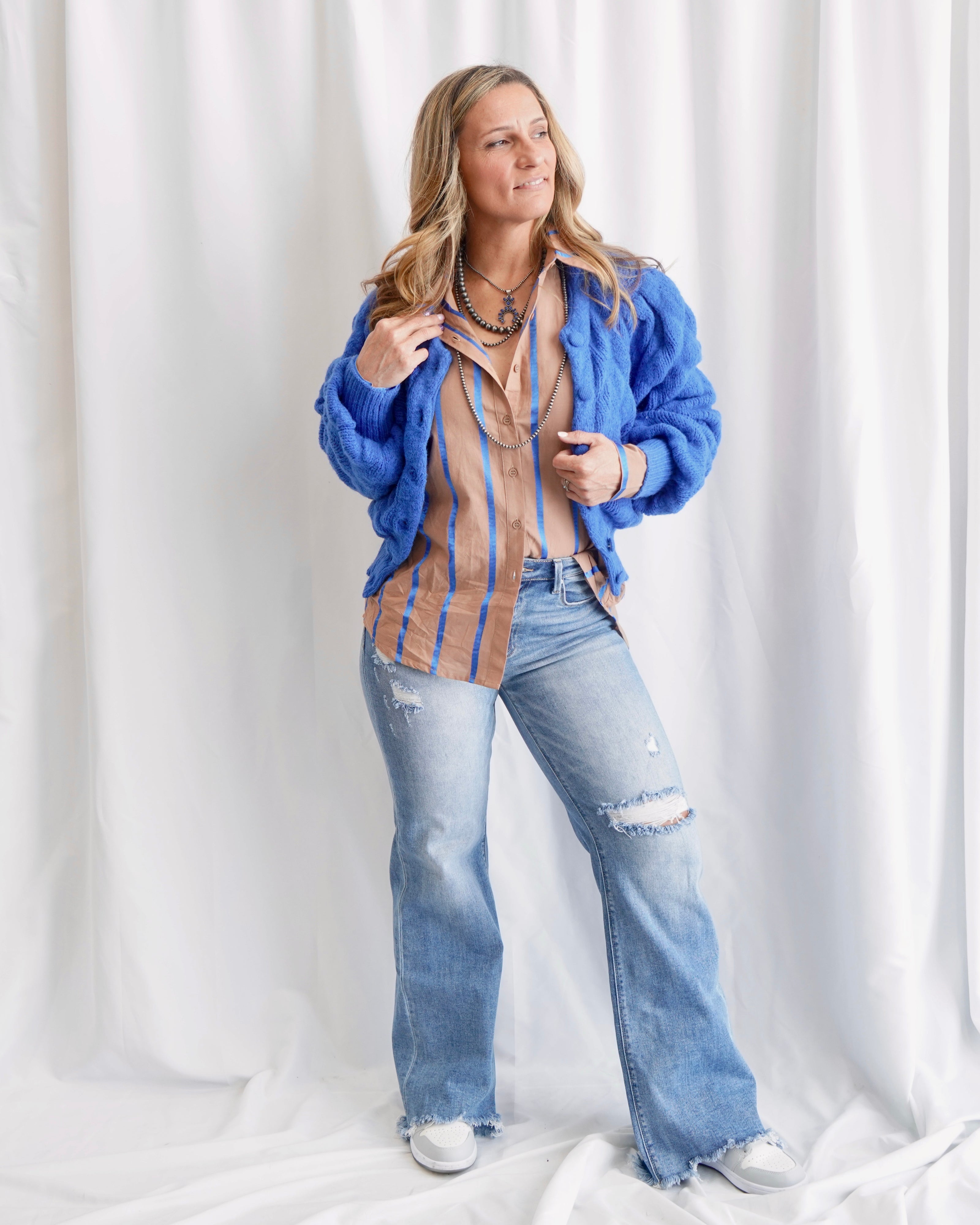 The Carrie Bubble Knit Cardigan