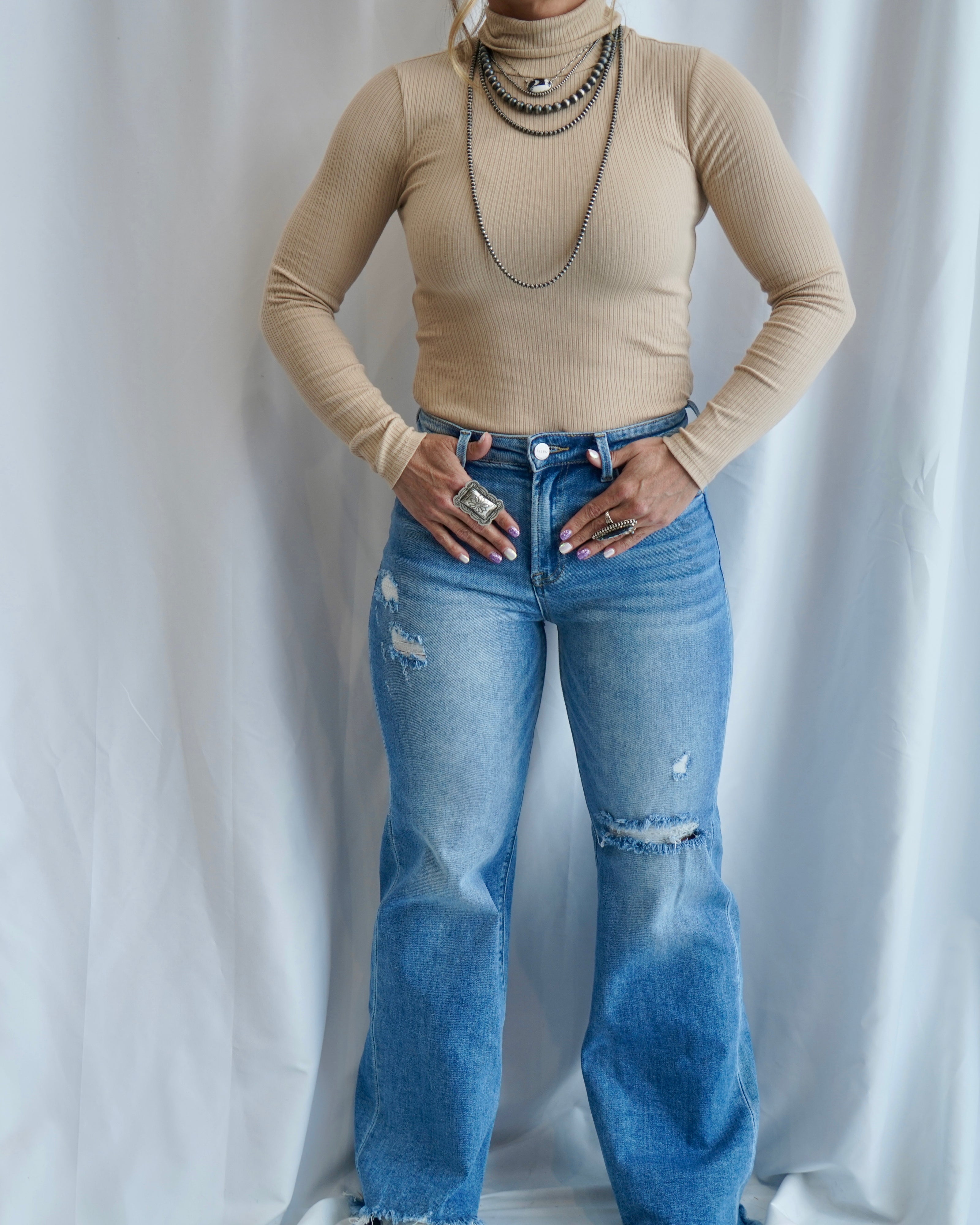 The MoJack Ribbed Turtleneck Bodysuit