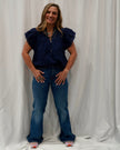 The Mack V-Neck Flutter Sleeve