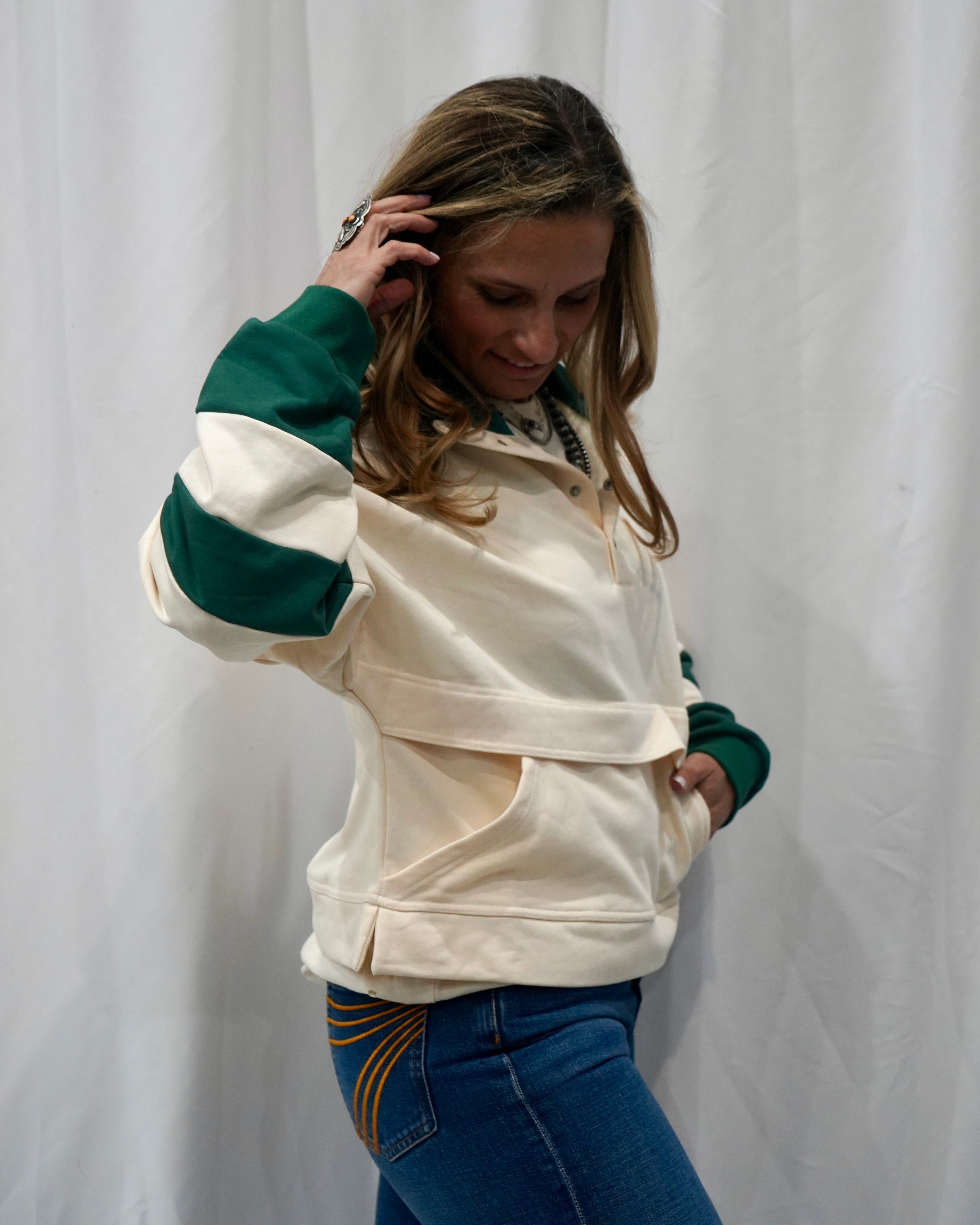 The Tatum Two Tone Colorblock Pullover