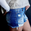 The James High Rise Distressed Short