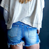 The James High Rise Distressed Short