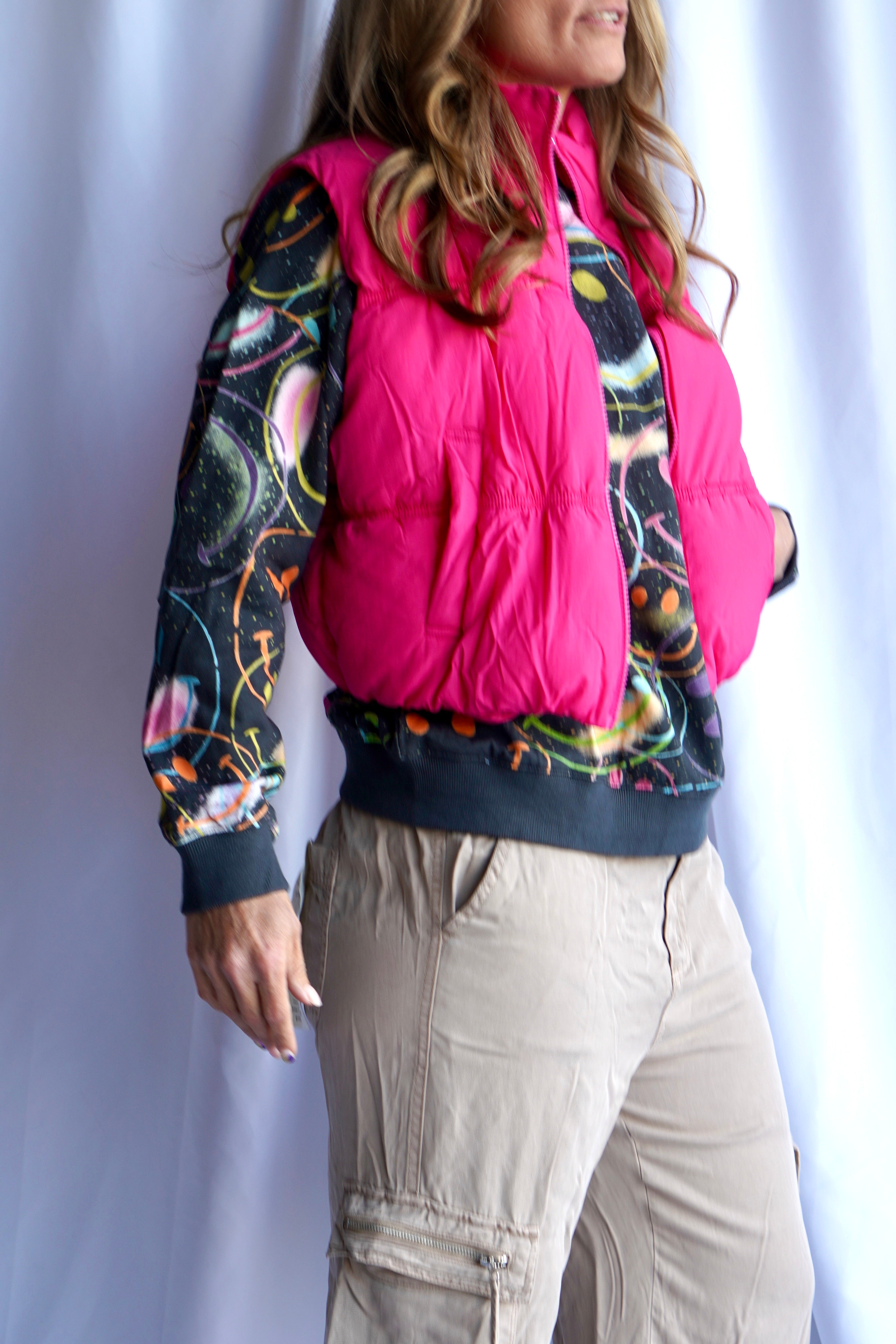 The Liza Slicker Puffer Vest Crop